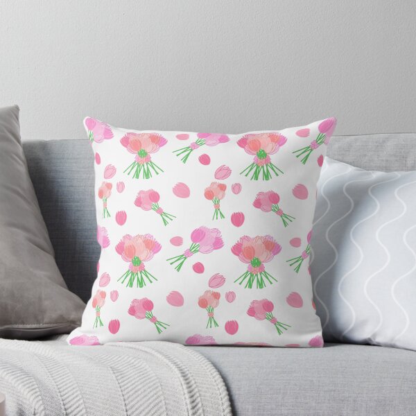 Item preview, Tulips and Bow Bouquets pattern on white designed and sold by CreaTwinkles.
