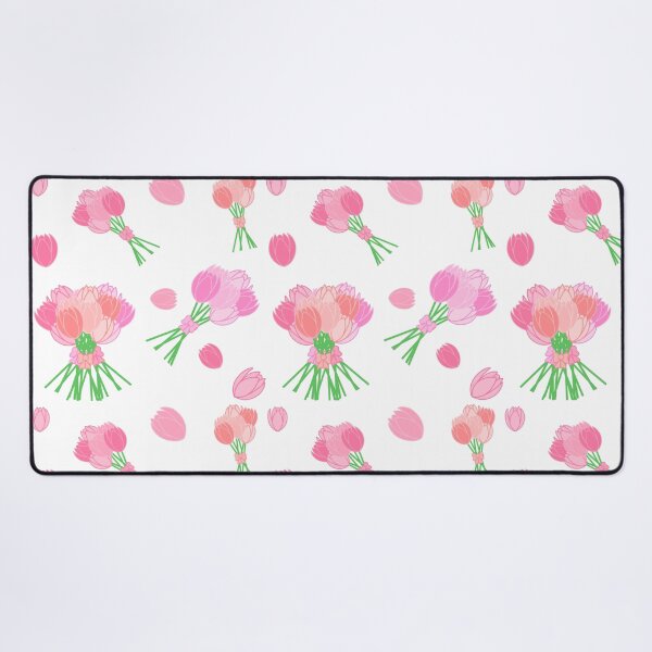 Item preview, Tulips and Bow Bouquets pattern on white designed and sold by CreaTwinkles.