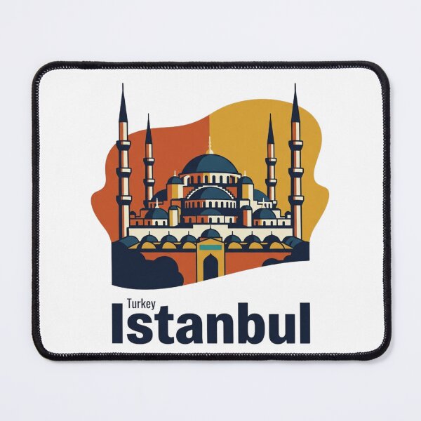 Item preview,  Blue Mosque Istanbul in Bold Retro Style designed and sold by Inkworksbyshery.