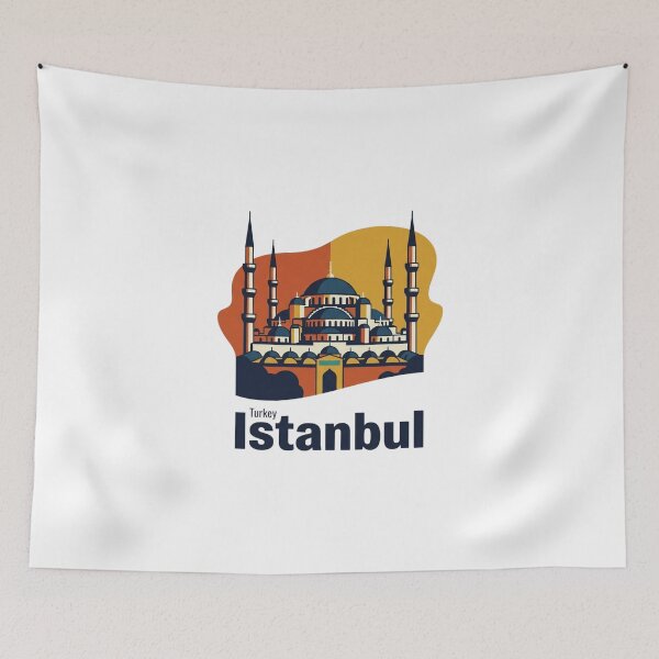 Item preview,  Blue Mosque Istanbul in Bold Retro Style designed and sold by Inkworksbyshery.