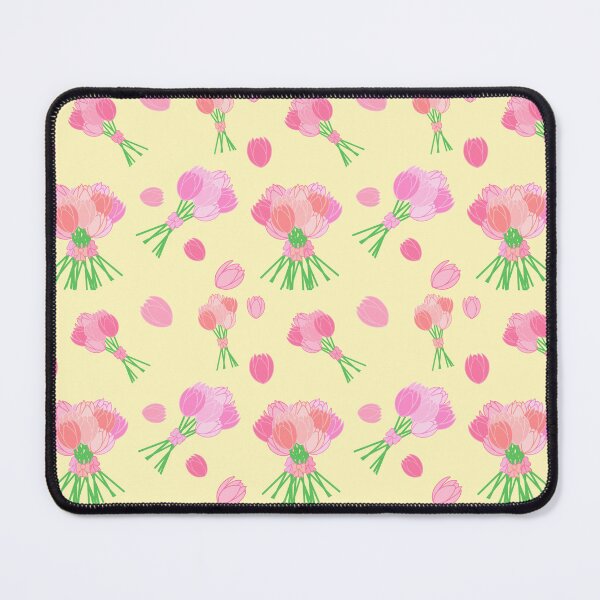 Item preview, Tulips and Bow Bouquets pattern on yellow designed and sold by CreaTwinkles.