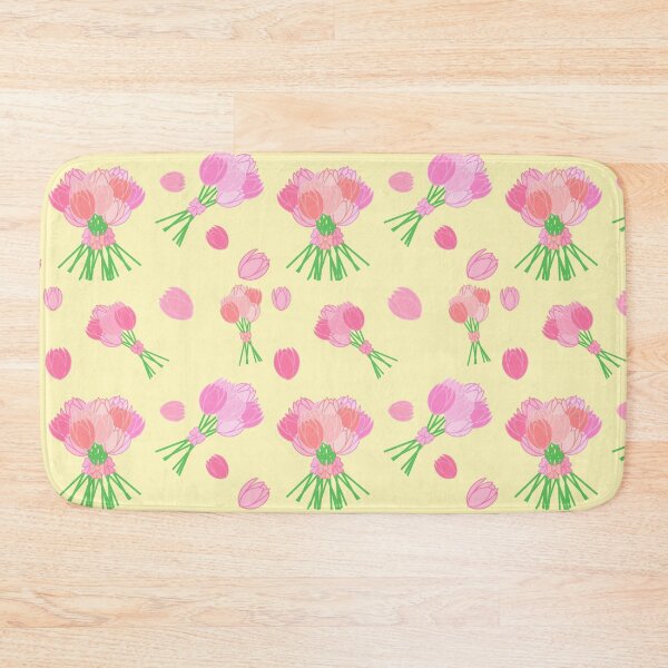 Item preview, Tulips and Bow Bouquets pattern on yellow designed and sold by CreaTwinkles.