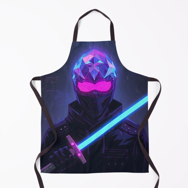 Item preview, Cyberpunk Neon Ninja - Futuristic Crystal Warrior Art designed and sold by UnRealS.
