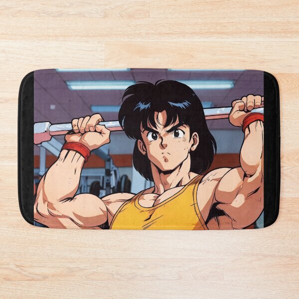 Item preview, Anime Retro Man Gym in Tokio Japan 80s VIntage Motivation Fitness  designed and sold by TBestretroShop.