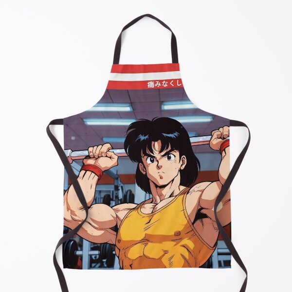 Item preview, Anime Retro Man Gym in Tokio Japan 80s VIntage Motivation Fitness designed and sold by TBestretroShop.