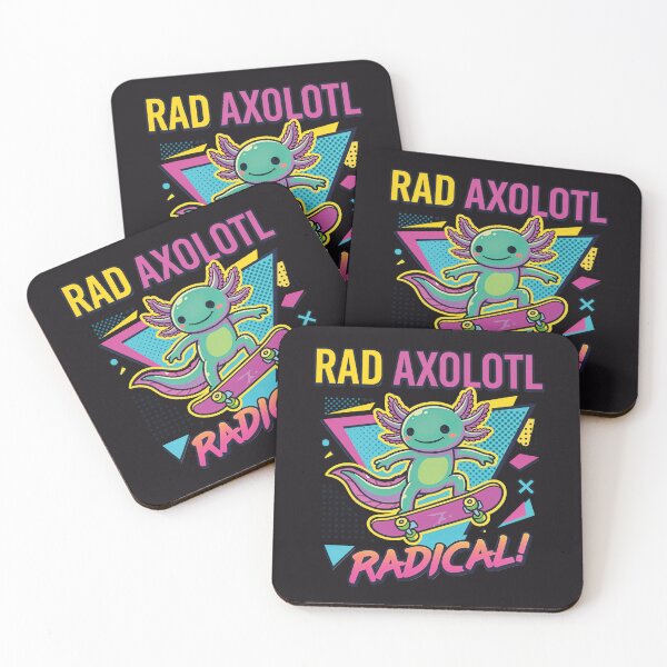 Item preview, Vintage 90s style Axolotl Funny Neoteny Neon Rad Radical skateboarding - HD ONLINE STORE designed and sold by bard-art.