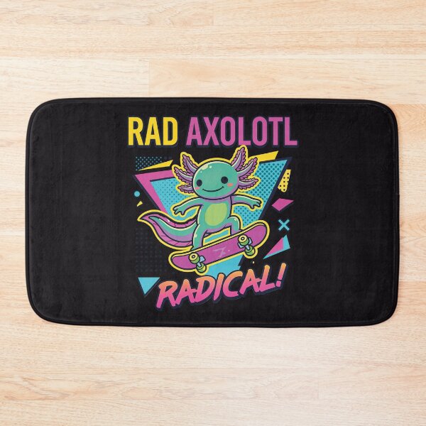 Item preview, Vintage 90s style Axolotl Funny Neoteny Neon Rad Radical skateboarding - HD ONLINE STORE designed and sold by bard-art.