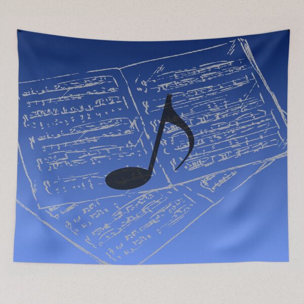 Item preview, Take Note Of The Music In Blue & Black designed and sold by BrightrDayMusicArt.