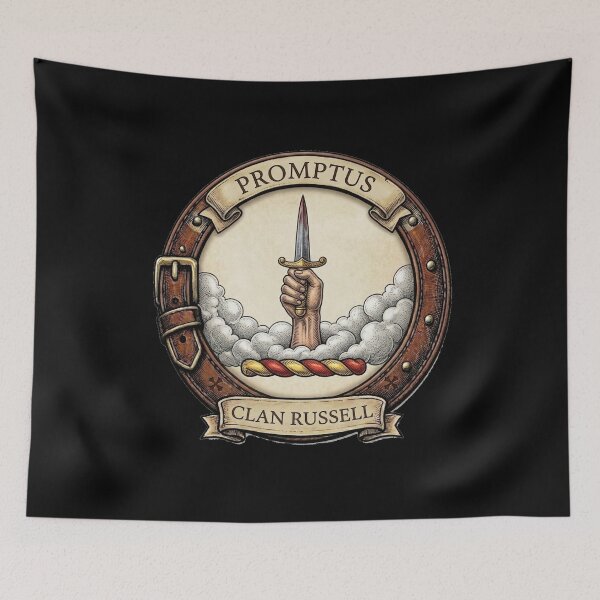 Artikelvorschau, Wappen des Clan Russell entworfen und verkauft von BagTown Clans.