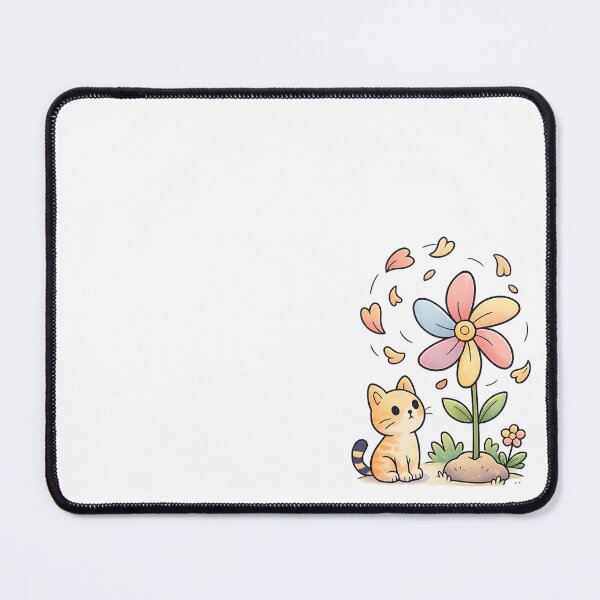 Item preview, Cat Watching Flower Pinwheel Essential T-Shirt designed and sold by SoftSproutstu.