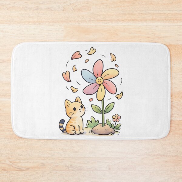 Item preview, Cat Watching Flower Pinwheel Essential T-Shirt designed and sold by SoftSproutstu.