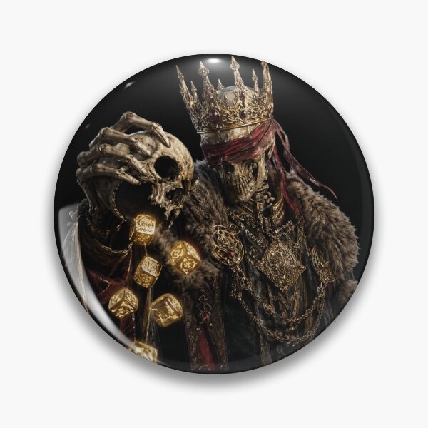 Item preview, The Last Gamble - Skeletal Dice King Art designed and sold by VipePrint.