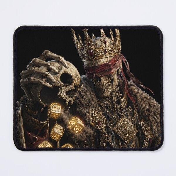 Item preview, The Last Gamble - Skeletal Dice King Art designed and sold by VipePrint.