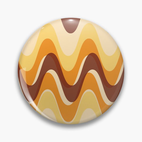 Item preview, Retro wave pattern - MCM 70s mod geometric in warm brown, orange and yellow designed and sold by JMgraphic.