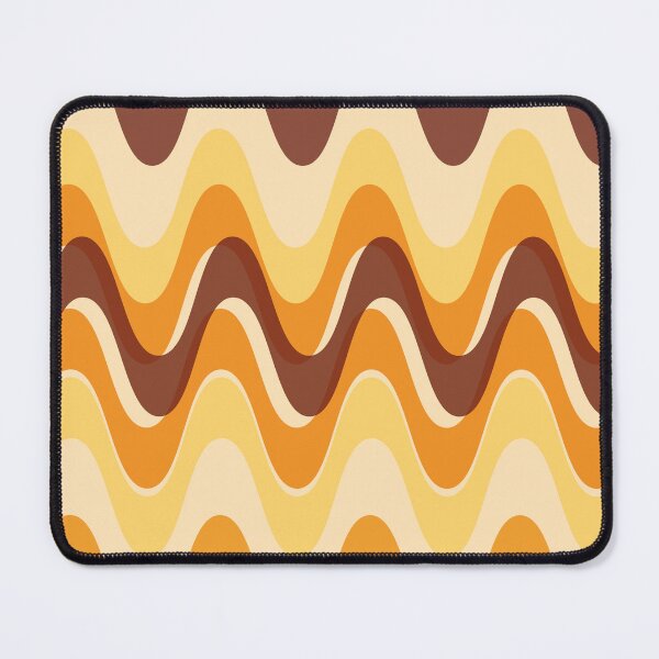 Item preview, Retro wave pattern - MCM 70s mod geometric in warm brown, orange and yellow designed and sold by JMgraphic.
