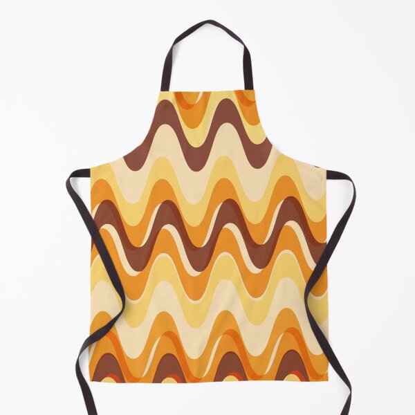 Item preview, Retro wave pattern - MCM 70s mod geometric in warm brown, orange and yellow designed and sold by JMgraphic.