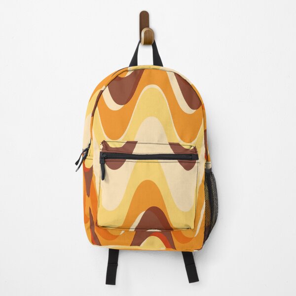 Item preview, Retro wave pattern - MCM 70s mod geometric in warm brown, orange and yellow designed and sold by JMgraphic.