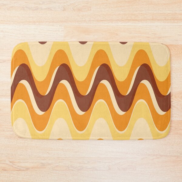 Item preview, Retro wave pattern - MCM 70s mod geometric in warm brown, orange and yellow designed and sold by JMgraphic.