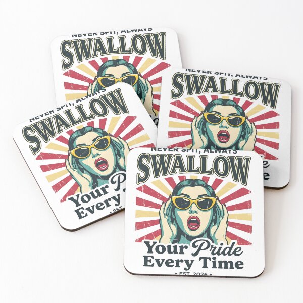 Item preview, Never Spit Always Swallow Your Pride - Funny Retro Pop Art Pun designed and sold by P2P-paotopao.