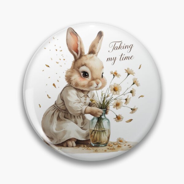 Item preview, Taking My Time Cute Vintage Bunny Woodland Nursery Decor designed and sold by AQUILAKREO.
