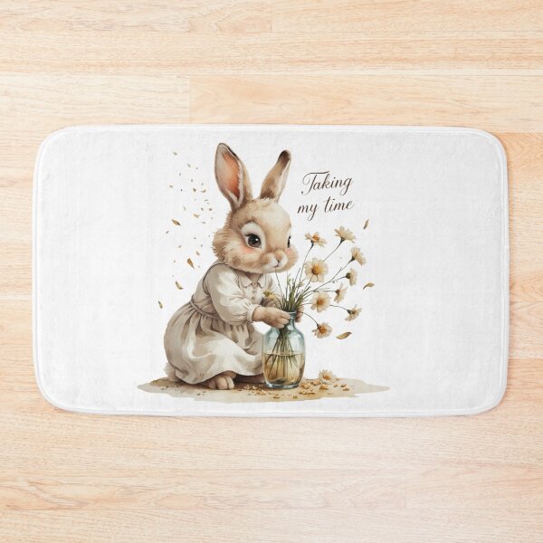 Item preview, Taking My Time Cute Vintage Bunny Woodland Nursery Decor designed and sold by AQUILAKREO.