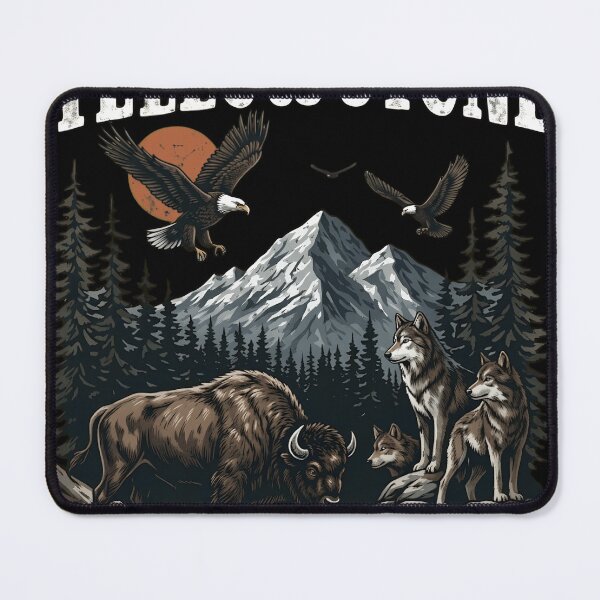 Item preview, Yellowstone National Park Vintage Wildlife Adventure Bison and Wolves designed and sold by haitrieuic96.
