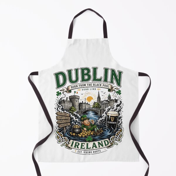Item preview, Dublin Ireland Vintage Graphic T-Shirt – Irish Culture, Guinness, Leprechaun & City Skyline Design designed and sold by LineLoo.