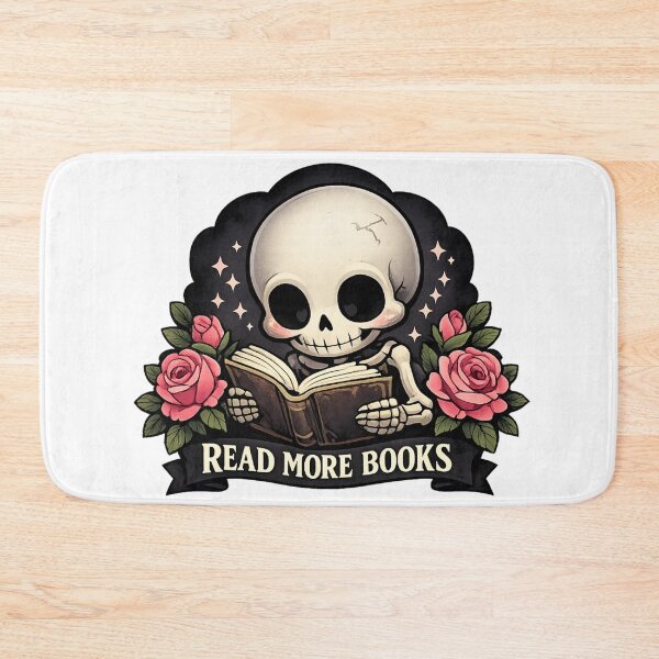 Item preview, Skeleton Reading Book Lover Gift Dark Academia Gothic Floral Bookworm designed and sold by Ora-kuro.