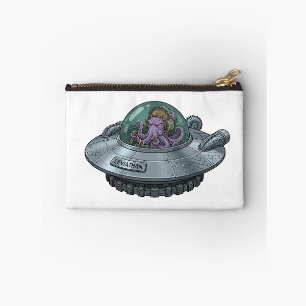 Item preview, Leviathan Octopus UFO | Steampunk Sci-Fi Space Art Sticker designed and sold by octozap.