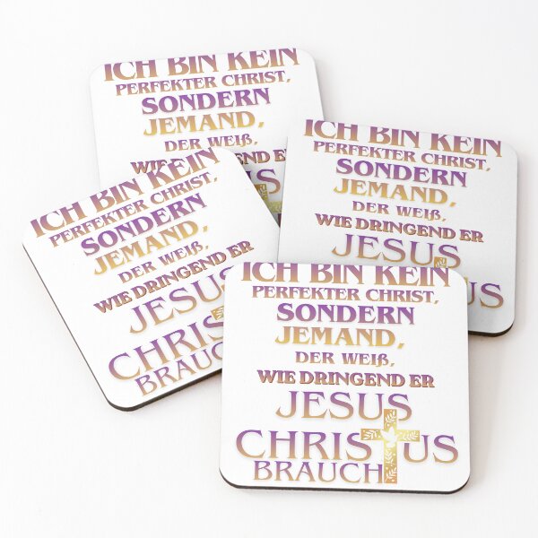 Item preview, Ich bin kein perfekter Christ - German Faith Quote designed and sold by 1WayLearn.