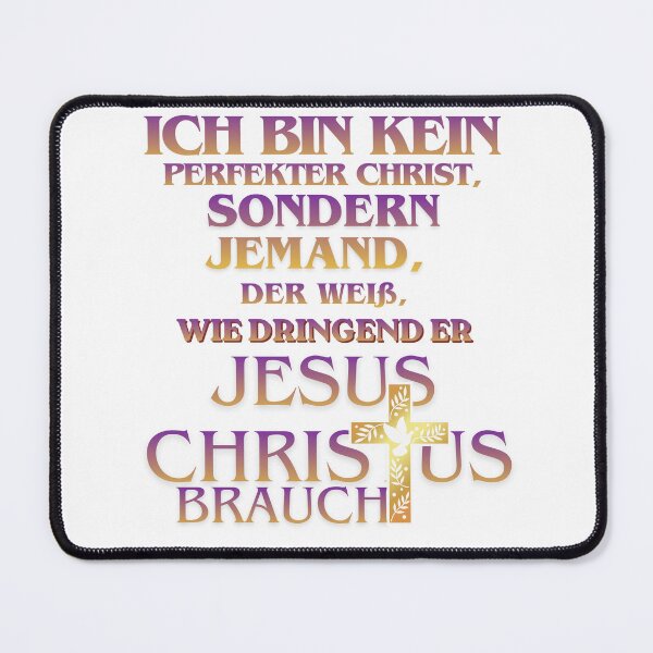 Item preview, Ich bin kein perfekter Christ - German Faith Quote designed and sold by 1WayLearn.