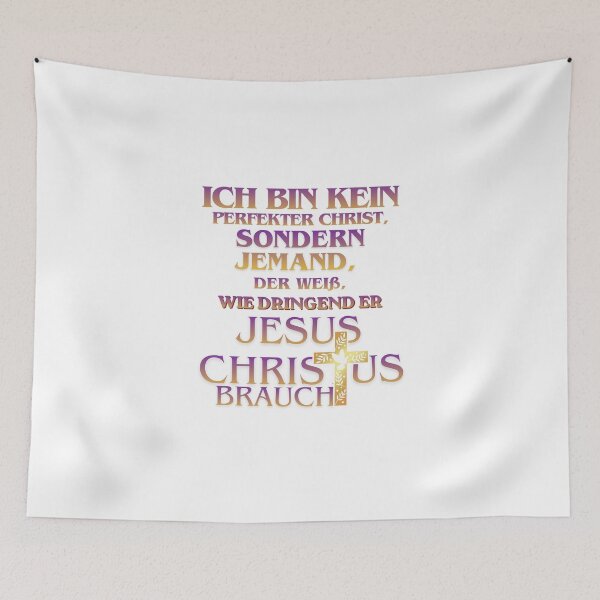 Item preview, Ich bin kein perfekter Christ - German Faith Quote designed and sold by 1WayLearn.