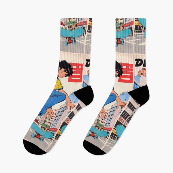 Item preview, Anime Retro skater Man  80s VIntage Skateboarding Sport designed and sold by TBestretroShop.