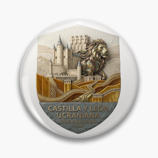 Item preview, Castilla y León Ucraniana - Castle and Lion Monument - Ukrainian Spain Emblem designed and sold by UkrainianSpain.