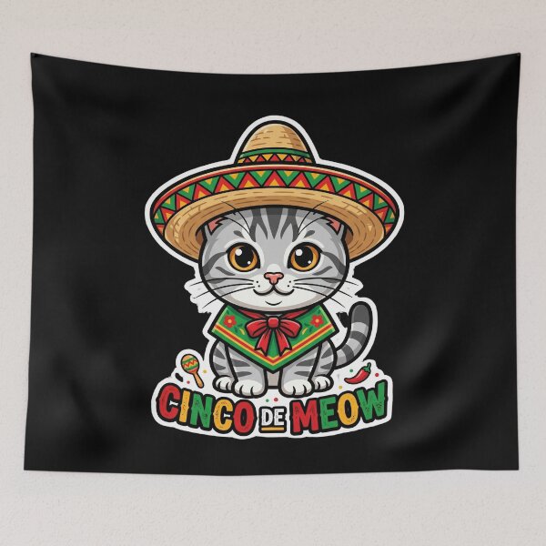 Item preview, Cinco De Meow Cat Cinco De Mayo Mexican Fiesta Holiday designed and sold by SofenArt.