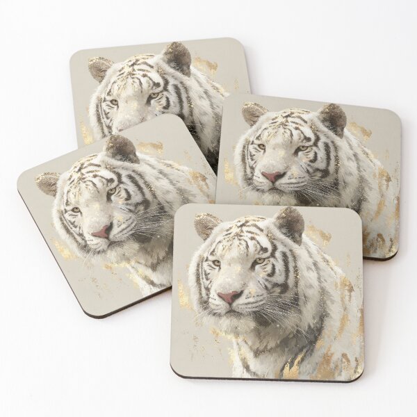 Item preview, Gold and White Tiger designed and sold by Elisabeth Lucas.