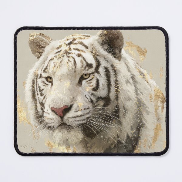Item preview, Gold and White Tiger designed and sold by Elisabeth Lucas.