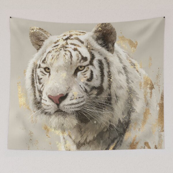 Item preview, Gold and White Tiger designed and sold by Elisabeth Lucas.