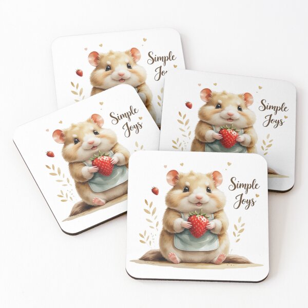 Item preview, Simple Joys Cute Vintage Hamster Cottagecore Aesthetic designed and sold by AQUILAKREO.