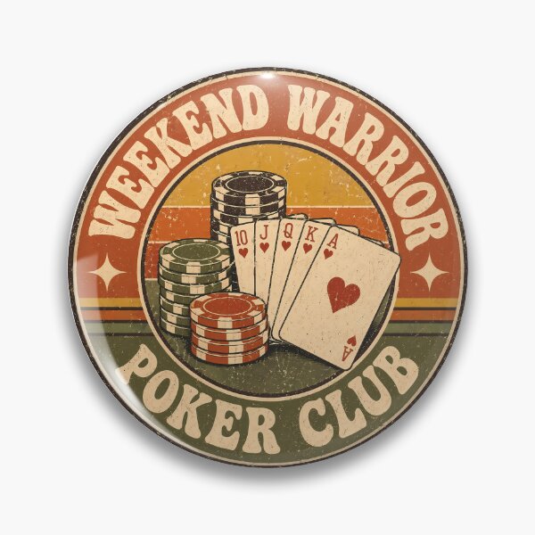 Artikelvorschau, Weekend Warrior Poker Club Retro Casino Abzeichen entworfen und verkauft von andasanc14.
