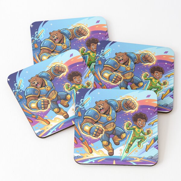 Item preview, Epic Galactic Superhero Squad Action Art designed and sold by LYZ7VANI.