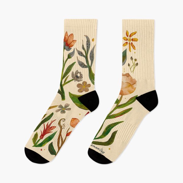 Item preview, Watercolor Folk Art Flowers designed and sold by shaang.