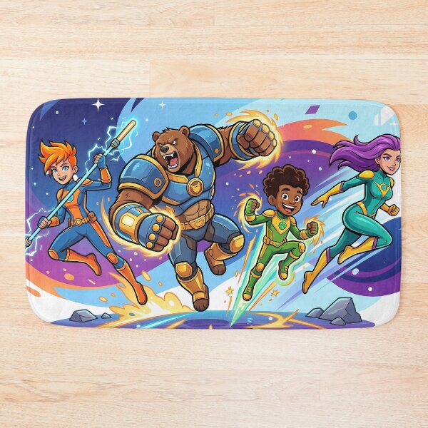 Item preview, Epic Galactic Superhero Squad Action Art designed and sold by LYZ7VANI.