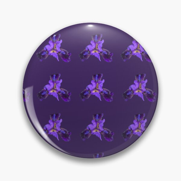 Item preview, Irises on purple background  designed and sold by happytraveller1.