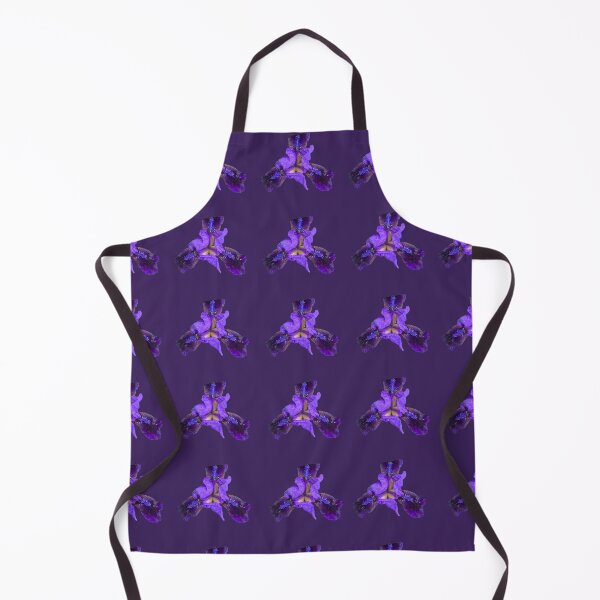 Item preview, Irises on purple background  designed and sold by happytraveller1.
