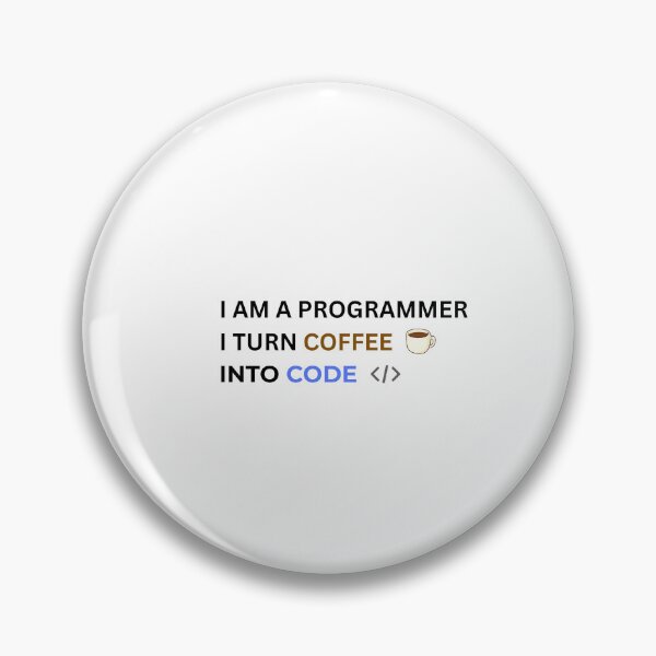 Item preview, Minimalist Programmer Humor - I Turn Coffee Into Code designed and sold by cloudiish.
