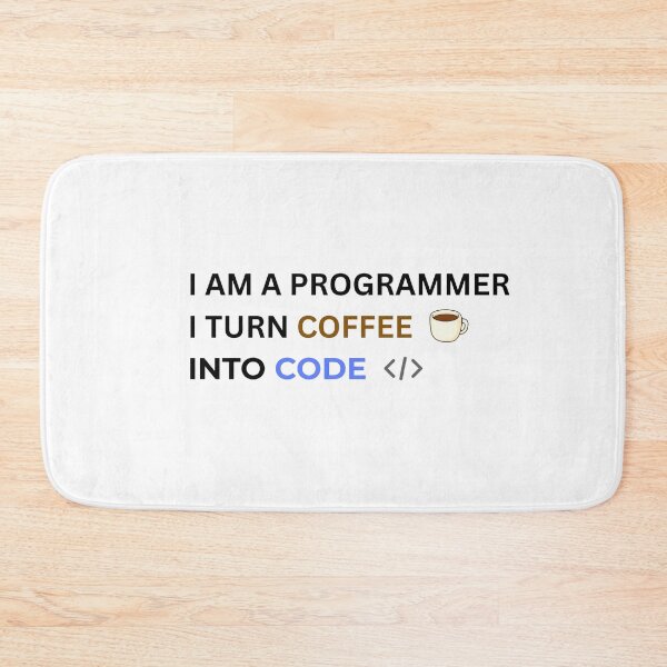 Item preview, Minimalist Programmer Humor - I Turn Coffee Into Code designed and sold by cloudiish.