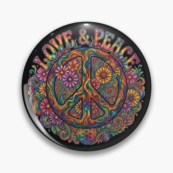 Artikelvorschau, Psychedelisches Batik-Blumen-Friedenszeichen-Design entworfen und verkauft von KelliesGrafix.