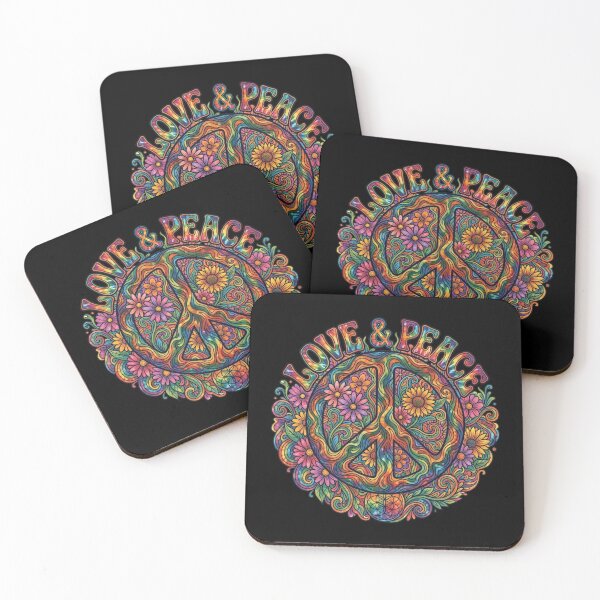 Item preview, Psychedelic Tie Dye Floral Peace Sign Design designed and sold by KelliesGrafix.