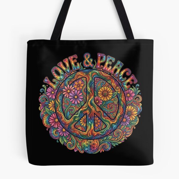 Item preview, Psychedelic Tie Dye Floral Peace Sign Design designed and sold by KelliesGrafix.